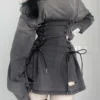 Women's Y2K Fairycore Goth Bandage Mini Dress – Long Sleeve