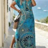 Embroidered A-Line Mini Dress with Sweetheart Neckline