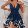 Casual A-Line Knee-Length Dress with O-Neck