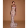 Sleeveless Satin Mermaid Maxi Dress, Custom Color