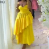 Ruffle Bow Mini Dress with Spaghetti Straps