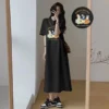Women's Korean Oversized Letter Print Maxi T-Shirt Dress – Short Sleeve